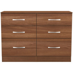 Crowndale Avon 6 Drawer Noche Walnut Chest of Drawers - Wilko - thumbnail 4