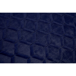 Geo Faux Fur Duvet Set - Navy/Double - Wilko - thumbnail 4