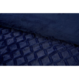 Geo Faux Fur Duvet Set - Navy/Double - Wilko - thumbnail 5