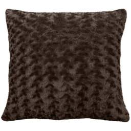 Velosso Posy Chenille Chocolate Filled Cushion 43 x 43cm 2 Pack - Brown - Wilko
