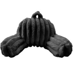 Velosso Black Jumbo Cord Back Pillow 65 x 55cm - Size: 65 x 55 x 1cm - Wilko