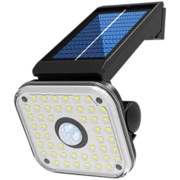St Helens Black Solar Powered Outdoor PIR with Adjustable Light - Wilko - thumbnail 1