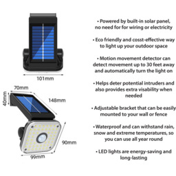 St Helens Black Solar Powered Outdoor PIR with Adjustable Light - Wilko - thumbnail 6