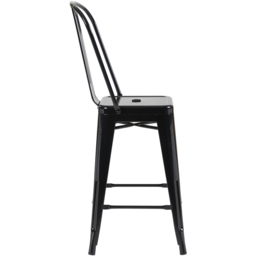 FWStyle Black Gloss Metal Bar Chair 4 Pack - Size: Set of 4 - Wilko - thumbnail 4