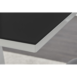 Furniturebox Lucia Valera 4 Seater Dining Set Black Gloss Grey and Chrome - Wilko - thumbnail 4