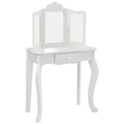 Liberty House Toys Kids White Dressing Table Set with Mirror - Size: 30 x 60 x 98cm - Wilko - thumbnail 4