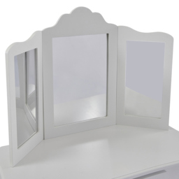 Liberty House Toys Kids White Dressing Table Set with Mirror - Size: 30 x 60 x 98cm - Wilko - thumbnail 6