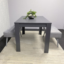Kosy Koala 4 Seater Dining Set with Bench Dark Grey and Grey Velvet - Multi - Wilko - thumbnail 4