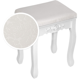 tectake 7 Drawer Antique Look Dressing Table Set with 3 Mirror - Size: 145 x 40 x 90cm - White - Wilko - thumbnail 7