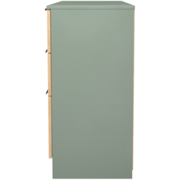 Crowndale Java 6 Drawer Slatt Effect and Reed Green Kneehole Desk - Size: 39 x 128 x 80cm - Wilko - thumbnail 4