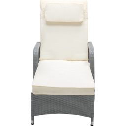 Venice Set of 2 Grey Sun Loungers with Table - Size: 103 x 59 x 196cm - MCC - Wilko - thumbnail 4