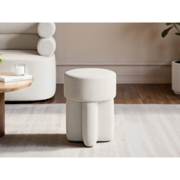 SOLACE+CO Astrid Beige Fabric Pouffe - Size: 46 x 35.5 x 35.5cm - Wilko - thumbnail 6