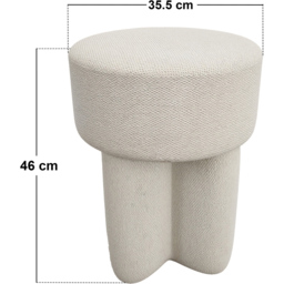 SOLACE+CO Astrid Beige Fabric Pouffe - Size: 46 x 35.5 x 35.5cm - Wilko - thumbnail 7