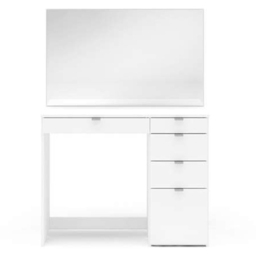 Ava 5 Drawer White Dressing Table with Mirror - Size: 40 x 97 x 136cm - Birlea - Wilko - thumbnail 7