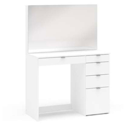 Ava 5 Drawer White Dressing Table with Mirror - Size: 40 x 97 x 136cm - Birlea - Wilko - thumbnail 3