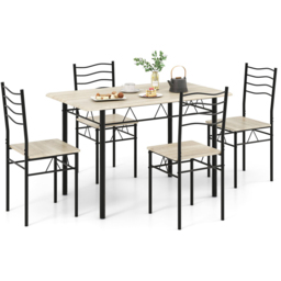 Costway 4 Seater Counter Height Dining Set Natural - Cream - Wilko - thumbnail 3