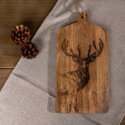 Marco Paul Rustic Brown Wooden Stag Chopping Board - Size: 30 x 15 x 5cm - Wilko - thumbnail 3