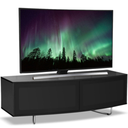 Centurion Supports Caru Gloss Black 2 Door TV Unit - Size: 43 x 120 x 50cm - Wilko - thumbnail 4