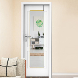 Living and Home Gold Frame Over Door Full Length Mirror 37 x 147cm - Size: 147 x 37cm - Wilko - thumbnail 3