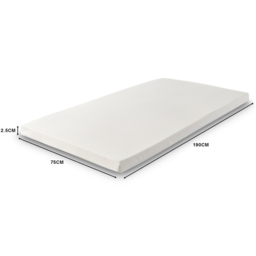 Starlight Beds Small Single Memory Foam Mattress Topper with Elastic Straps 1 inch - White - Wilko - thumbnail 6