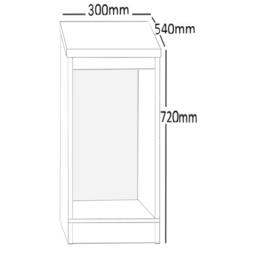 R White Cabinets Desktop Tower Storage White - Size: 72.8 x 30 x 54cm - Wilko - thumbnail 6