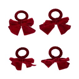 Pack of 4 Bow Napkin Rings Red - All I Want For Christmas - Wilko - thumbnail 6