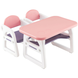 Costway 2 Seater Kids Dining Set Pink - Size: 88 x 56 x 29cm - Wilko - thumbnail 3