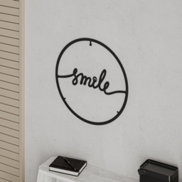Decortie Black Smile Theme Metal Wall Art - Size: 45.0  x 45.0  x 1.5 cm - Wilko - thumbnail 3