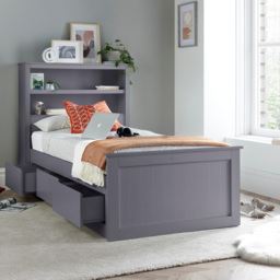 Bedmaster Enzo Single 3 Drawer Grey Wooden Storage Bed - Wilko - thumbnail 7