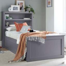 Bedmaster Enzo Single 3 Drawer Grey Wooden Storage Bed - Wilko