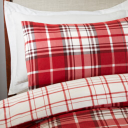 Balmoral Check Duvet Set Red King - Divante Finest - Wilko - thumbnail 4