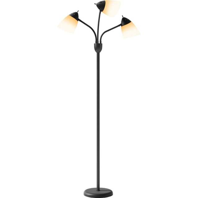 HOMCOM 3 Way Black Arc Tree Floor Lamp with 3 Colour Temperatures - Size: 38 x 14 x 28cm - Wilko - image 1