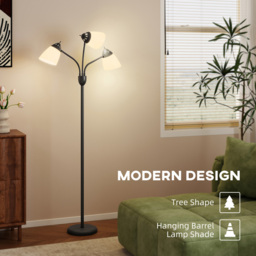 HOMCOM 3 Way Black Arc Tree Floor Lamp with 3 Colour Temperatures - Size: 38 x 14 x 28cm - Wilko - thumbnail 6