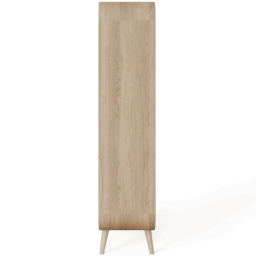 GFW Vionna 2 Door 3 Shelf Oak Mid Century Curved Display Unit - Size: 175 x 80.5 x 29cm - Wilko - thumbnail 6