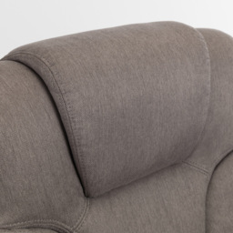 Julian Bowen Malmo Grey Swivel Recliner Chair and Footstool - Size: Single - Wilko - thumbnail 5