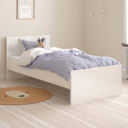 Florence Single White High Gloss Wooden Bed Frame - Furniture to Go - Wilko - thumbnail 1