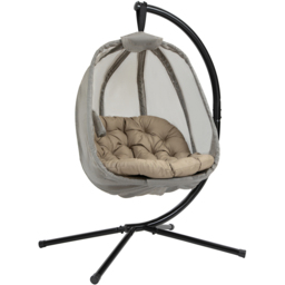 Outsunny Khaki Egg Chair with Cushions - Size: 1 Seater - Green - Wilko - thumbnail 3
