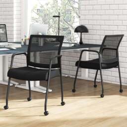 Costway Set of 2 Black Office Chair - Wilko