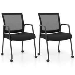 Costway Set of 2 Black Office Chair - Wilko - thumbnail 3