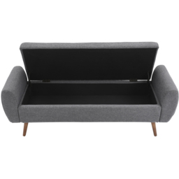 Living and Home Grey Linen Upholstered Storage Bench - Wilko - thumbnail 6
