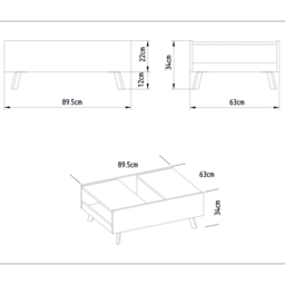 Decorotika Frida 3 Shelf White Marble and Gold Modern Coffee Table - Size: 34 x 89.5 x 63cm - Multi - Wilko - thumbnail 7