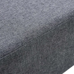 Living and Home Dark Grey Rectangular Tofu-shaped Footrest with Wooden Legs - Size: 26 x 81 x 28cm - Wilko - thumbnail 4