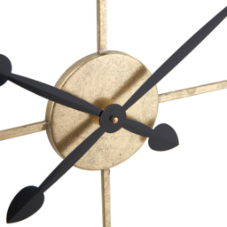 Pacific Lifestyle Gold Metal Round Workframe Wall Clock with Roman Numerals 80cm - Size: 80 x 80 x 5cm - Wilko - thumbnail 5
