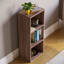 VIDA DESIGNS Oxford 3 Cube Walnut Bookcase - Size: 3 Shelf - Brown - Wilko - thumbnail 5