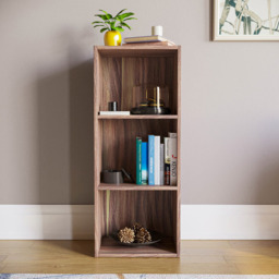 VIDA DESIGNS Oxford 3 Cube Walnut Bookcase - Size: 3 Shelf - Brown - Wilko - thumbnail 4