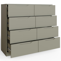 FWStyle Luno 8 Drawer Green Modern Wide Chest of Drawers - Wilko - thumbnail 4