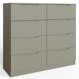 FWStyle Luno 8 Drawer Green Modern Wide Chest of Drawers - Wilko - thumbnail 3