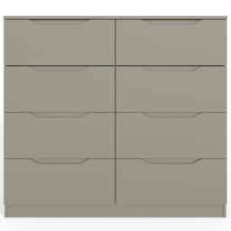 FWStyle Luno 8 Drawer Green Modern Wide Chest of Drawers - Wilko - thumbnail 5