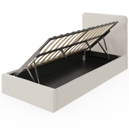 GFW Chiswick Single Natural Ottoman Bed with SC Pocket Sprung Mattress - Cream - Wilko - thumbnail 6