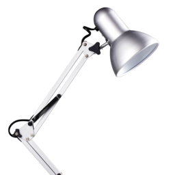 Premier Housewares Studio Silver Grey Desk Lamp - Size: 17 x 21 x 60cm - Wilko - thumbnail 3